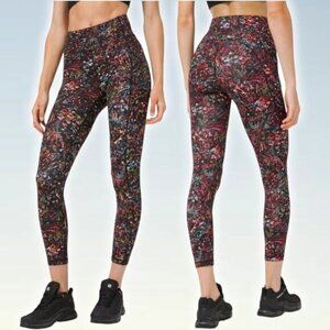 LULULEMON Invigorate High-Rise Tight 25" Sz 2 Foliage Overlay Multi